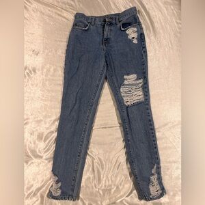 Carmar straight leg distressed jeans size 26